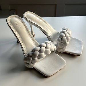 White Mule Heels